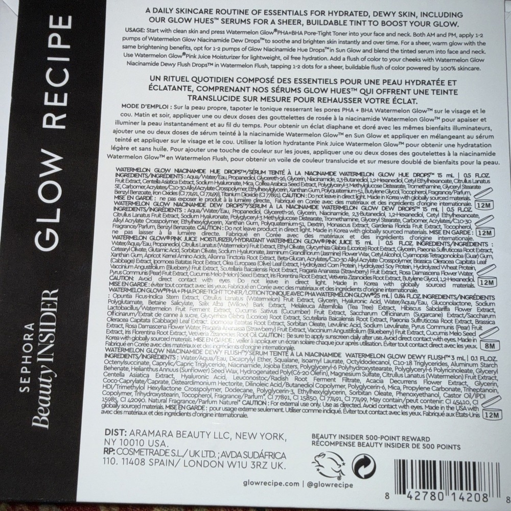 Glow Recipe Dew, Hue & Glow 5 Piece Kit~Sephora Beauty Insider~New In Box! - Picture 2 of 5
